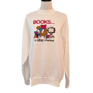 Vintage Fruit Of The Loom Unisex Sz L Books The Other Channel Graphic Sweatshirt